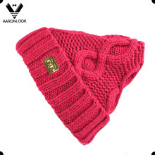 Lady′s Fashion Acrylic Crochet Knit Pattern Cable Beanie